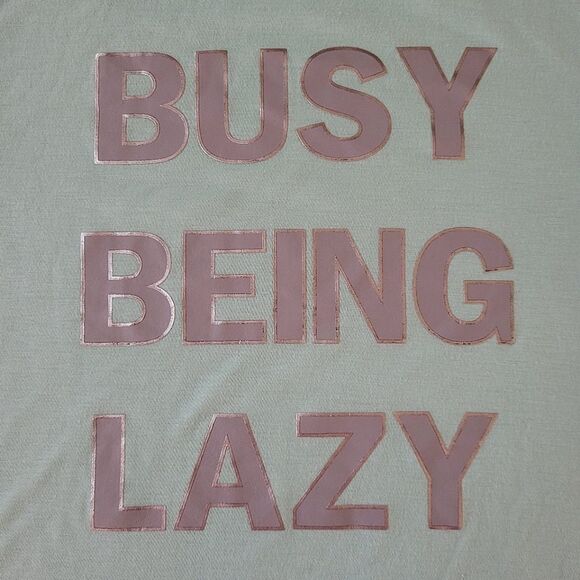 Just Be Women's Aqua Long Sleeve Crewneck Graphic Front Shirt - Picture 8 of 10